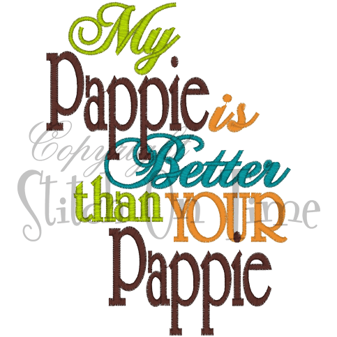 Sayings (A1516) Better Pappie 5x7