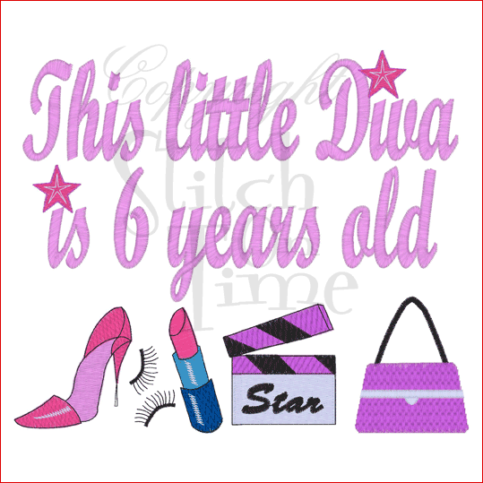 Sayings (1611) Little Diva Birthday 5x7