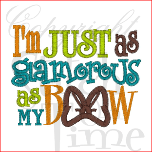 Sayings (1633) Bow Applique 4x4