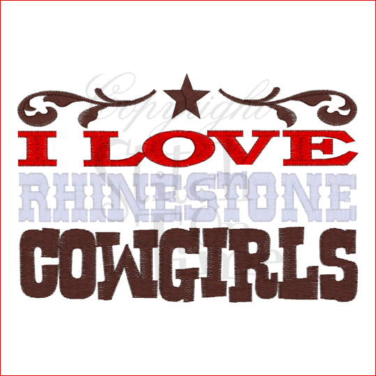 Sayings (1770) Rhinestone Cowgirls 5x7