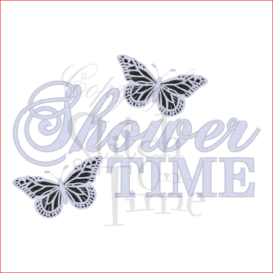 Sayings (1793) Shower Time Butterflies 5x7