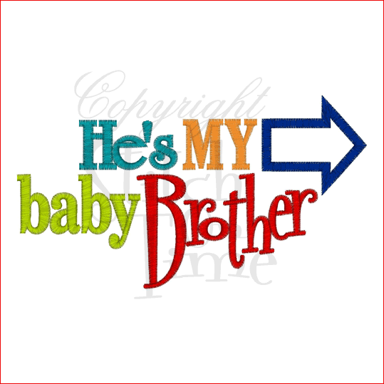 Sayings (1797) baby Brother Applique 5x7