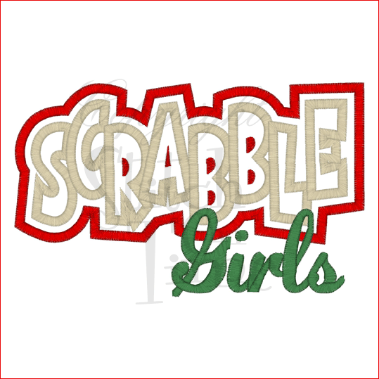 Sayings (1879) Scrabble Girls Applique 5x7