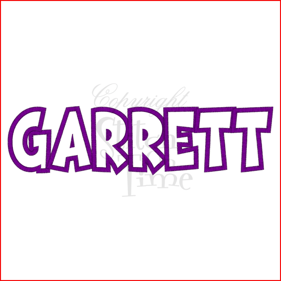 Sayings (2081) Garrett Applique 7x11