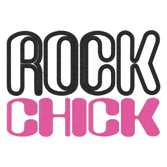 Sayings (2095) Rock Chick Applique 5x7