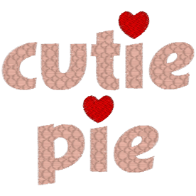 Sayings (A21) Cutie Pie 4x4