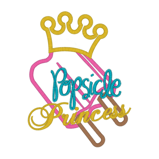 Sayings (2124) Popsicle Princess Applique 5x7
