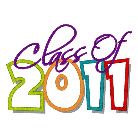 Sayings (2165) Class of 2011 Applique 5x7