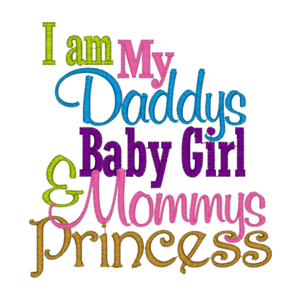 Sayings (2216) Daddys Baby Girly 5x7