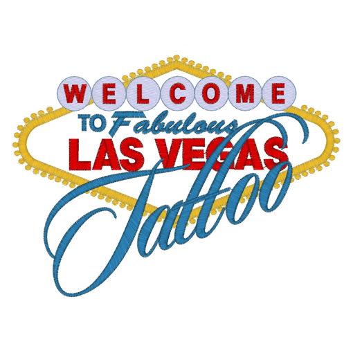 Sayings (2244) Las Vegas Tattoo Applique 5x7