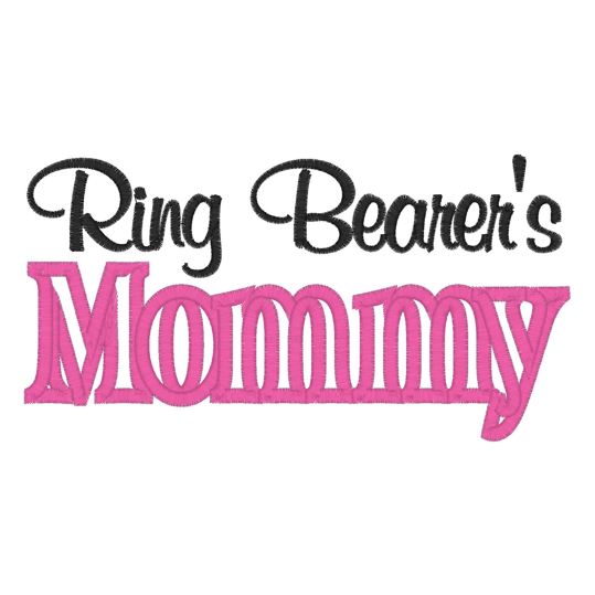 Sayings (2255) Ring Bearers Mommy Applique 5x7