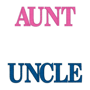 Sayings (2303) Aunt Uncle 4x4