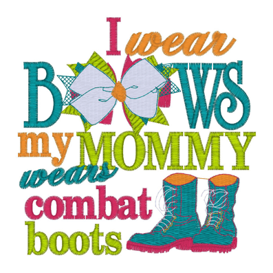 Sayings (2479) Bows & Combat Boots 5x7