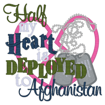 Sayings (2604) Afghanistan Applique 5x7