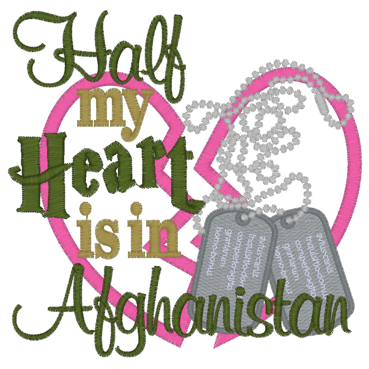 Sayings (2606) Afghanistan Applique 5x7