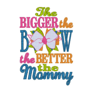 Sayings (2660) Mommy Bow 4x4