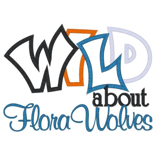 Sayings (2787) Wild Flora Wolves Applique 5x7