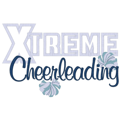 Sayings (2877) Xtreme Cheerleading Applique 5x7