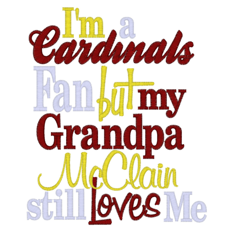 Sayings (2891) Cardinals fan 5x7
