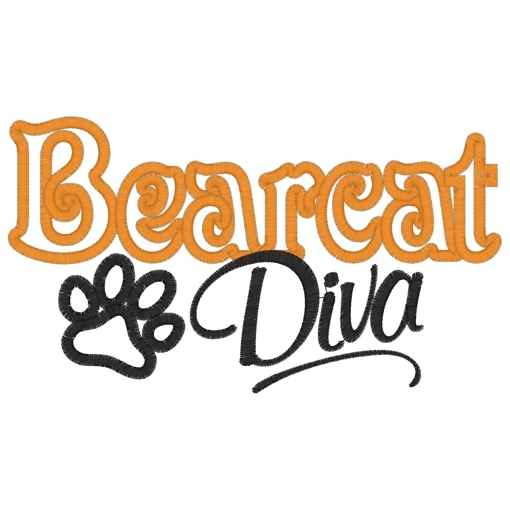 Sayings (3072) Bearcat Diva Applique 5x7