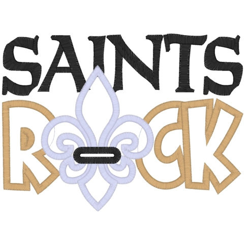 Sayings (3093) Saints Rock Applique 5x7