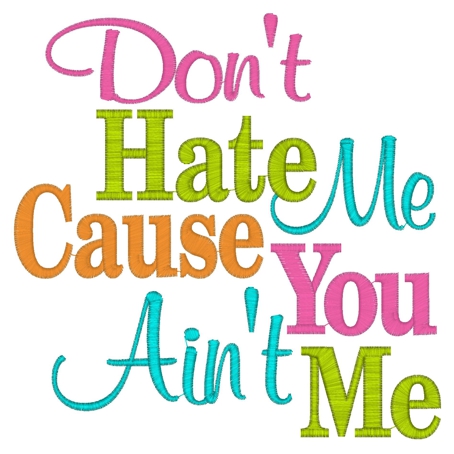 Sayings (3111) Don't Hate Me 6x10