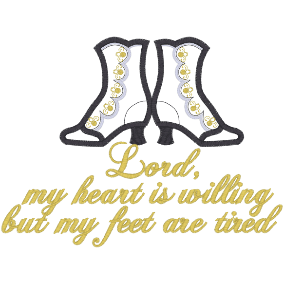 Sayings (A313) LORD shoes Applique 5x7