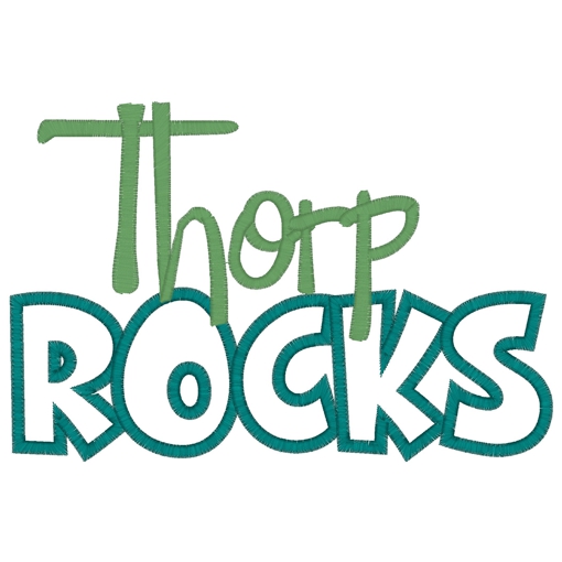 Sayings (3140) Thorp Rocks Applique 5x7