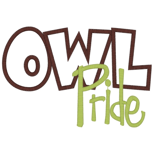 Sayings (3148) Owl Pride Applique 5x7