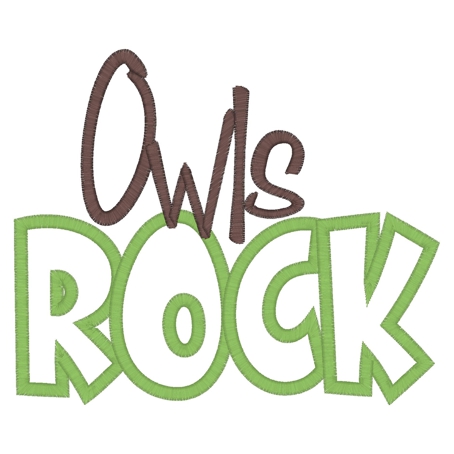 Sayings (3150) Owls Rock Applique 5x7