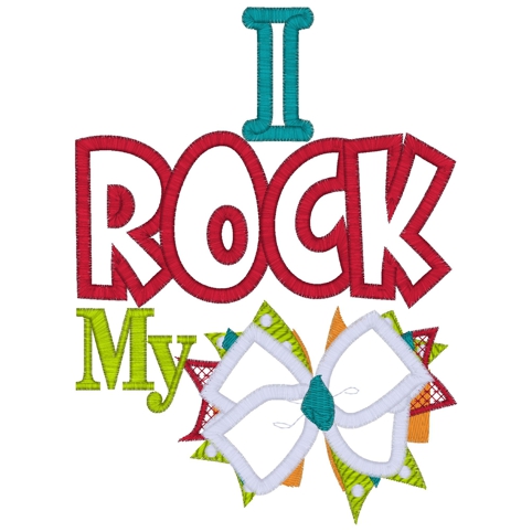 Sayings (3205) Rock Bow Applique 5x7
