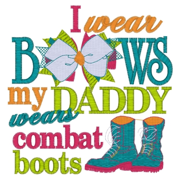 Sayings (3244) Bows & Combat Boots 5x7
