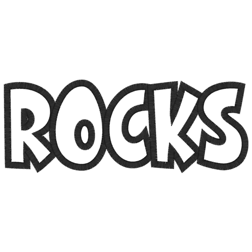 Sayings (3246) ROCKS Applique 5x7