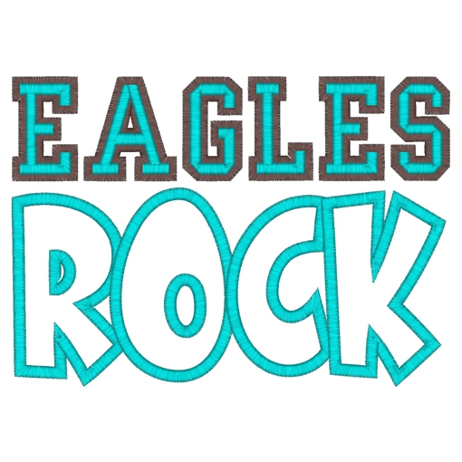 Sayings (3279) Eagles Rock Applique 5x7