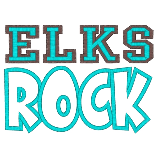 Sayings (3290) Elks Rock Applique 5x7