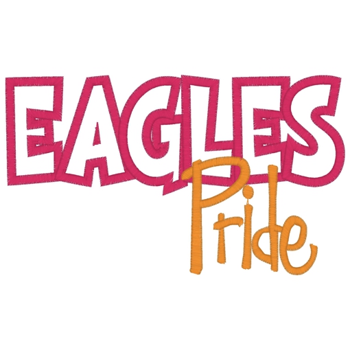 Sayings (3291) Eagles Pride Applique 5x7