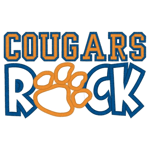 Sayings (3336) Cougars Rock Applique 5x7