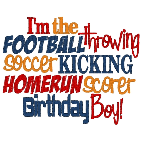 Sayings (3400) ...Sports Birthday Boy... 5x7