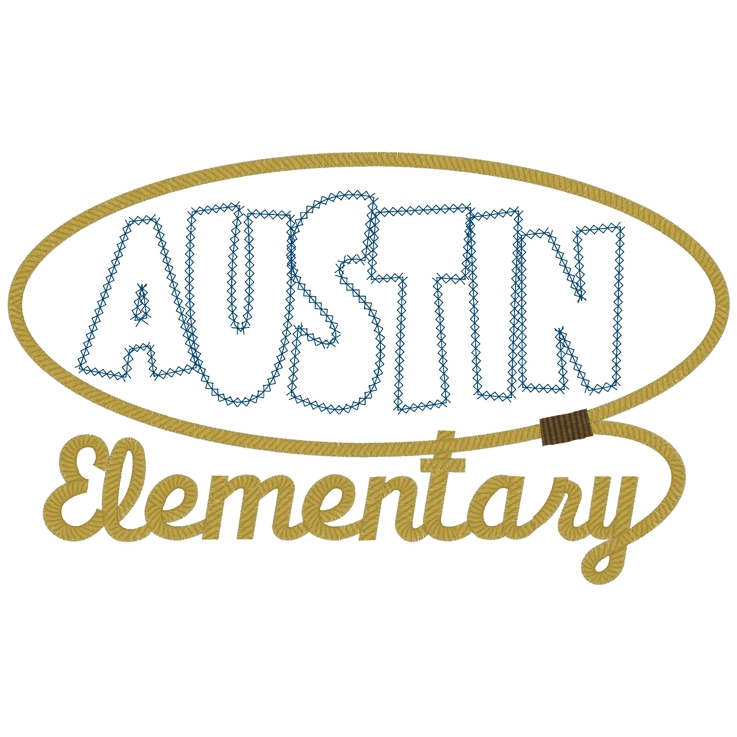 Sayings (3410) ...Austin Elementary Applique 6x10