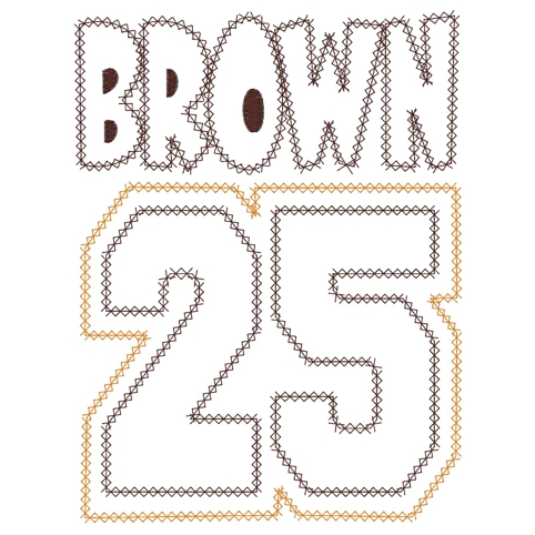 Sayings (3476) ...Brown 25 Applique 5x7