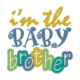 Sayings (3541) ...Baby Brother Applique 4x4