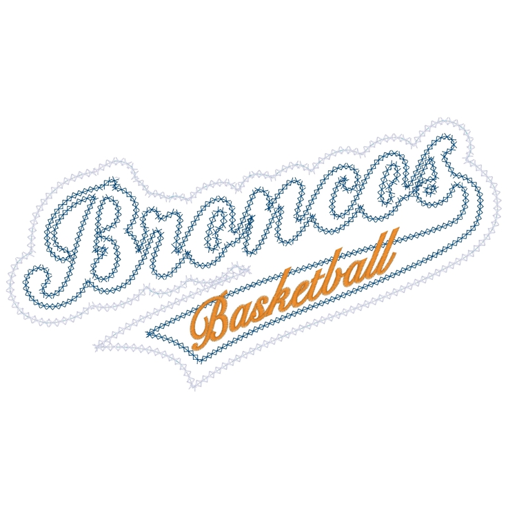 Sayings (3751) Broncos Basketball Applique 6x10