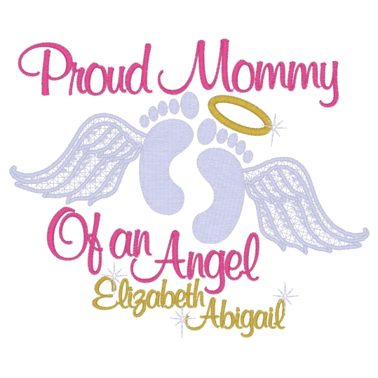 Sayings (3755) Proud Mommy Of An Angel 6x10