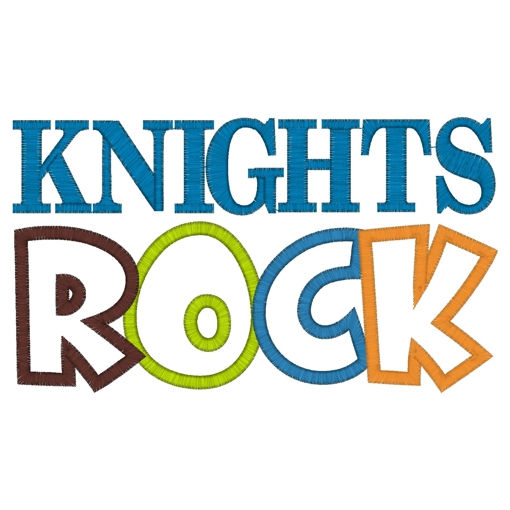 Sayings (3824) Knights Rock Applique 5x7