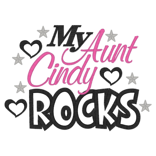 Sayings (3836) My Aunt Cindy Rock 5x7