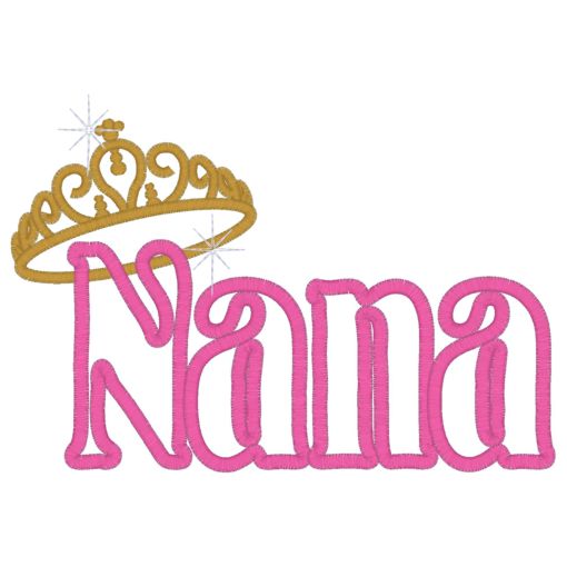 Sayings (3850) Nana Crown Applique 5x7