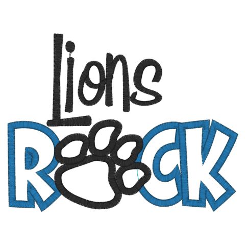 Sayings (3891) Lions Rock Applique 5x7