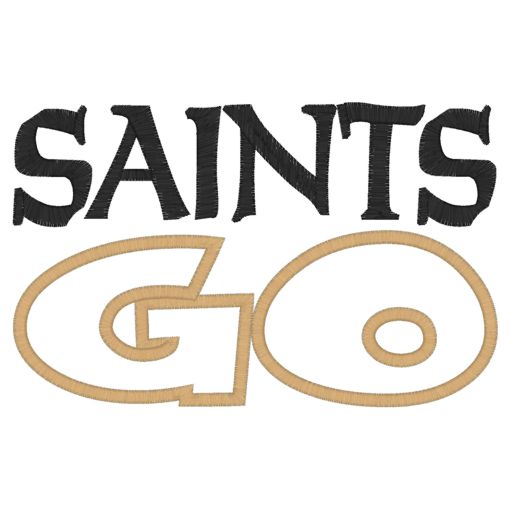 Sayings (3928) Saints Go Applique 5x7