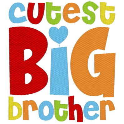 Sayings (3936) Cutest BIG Brother 5x7