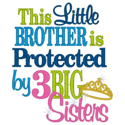 Sayings (4067) Little Brother Protected 5x7